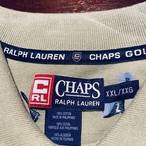 Mens Ralph Lauren Chaps Golf Casual Polo Shirt Unique Design Size XXL 2XL